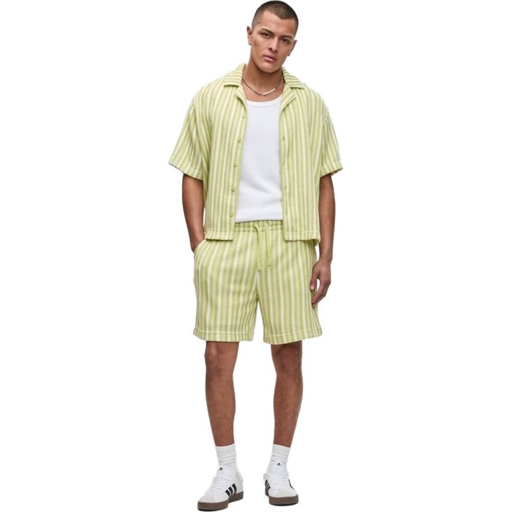 Mode Of One Mens Relaxed-Fit Vertical-Stripe Casual Walking Shorts, NWT